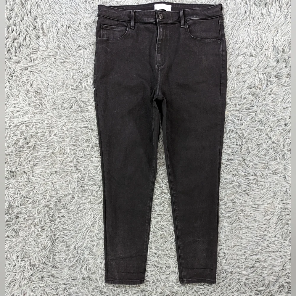 Abercrombie & Fitch Jeans Women's 14 Short Black Super Skinny High Rise Stretch - Picture 1 of 9